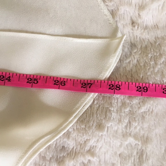 Cream off-white embroidered sheer open fro… - Picture 6 of 6